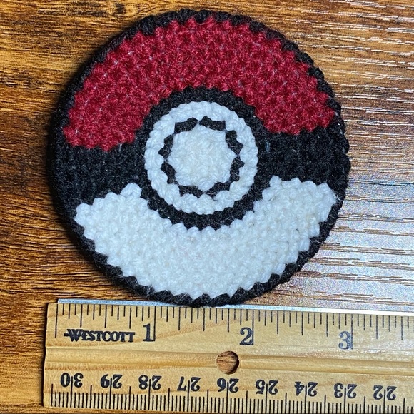 Pokémon Handmade Pokeball Premier Ball Needlepoint Yarn Crafts Set of 2 - Picture 3 of 6
